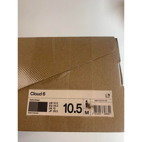 On Cloud 6 Mens Running Shoes Apollo Eclipse Grey 3MF10074109 New Box 10.5 - Picture 10 of 11